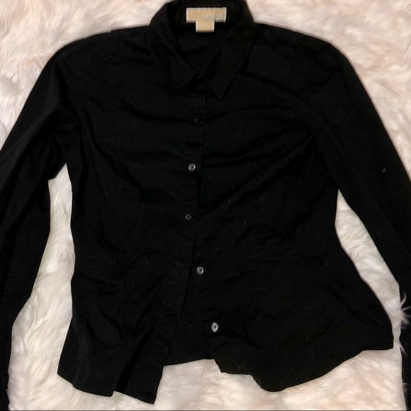 Black button up Micheal Kors top - Picture 1 of 3